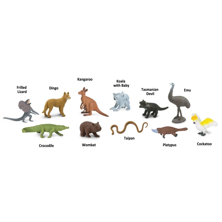 Zwierzęta Australii figurki z opisami