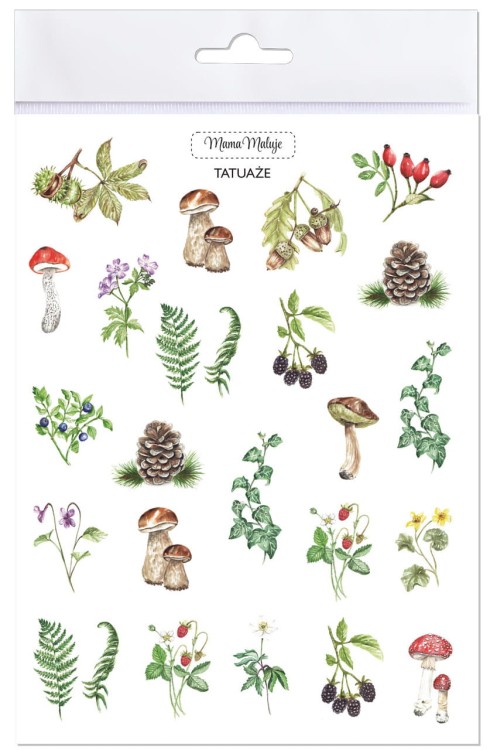 Tatuaże zmywalne dla dzieci Leśne botaniczne