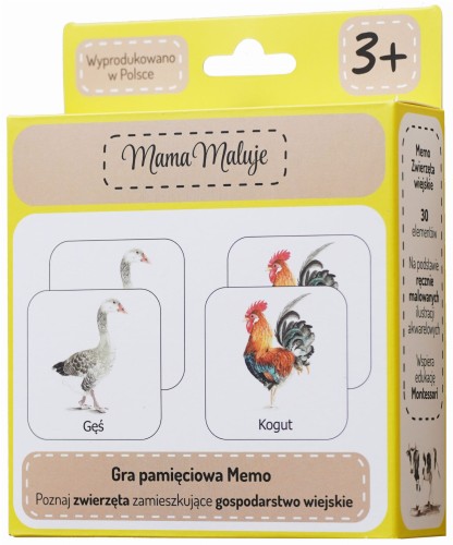 Gra pamięciowa memo Zwierzęta wiejskie