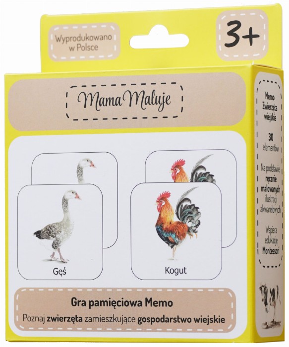 Gra pamięciowa memo Zwierzęta wiejskie