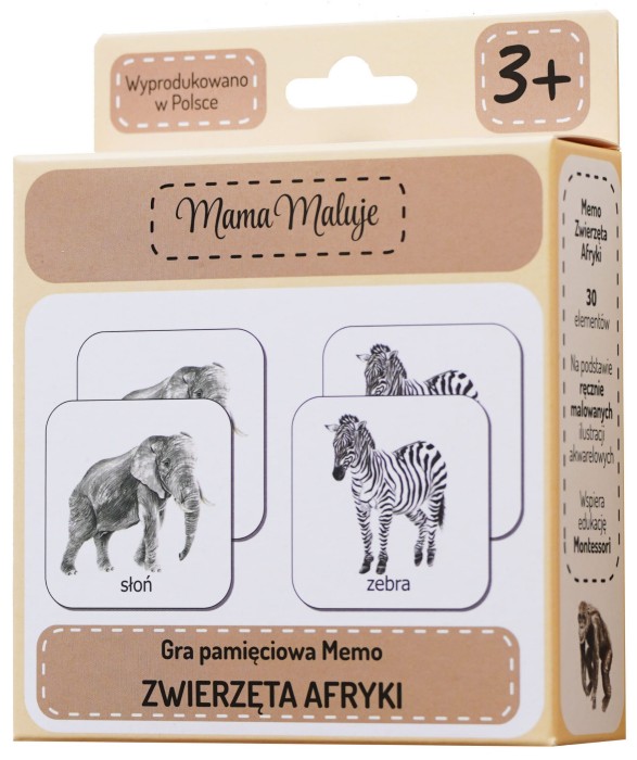 Gra pamięciowa memo Zwierzęta Afryki