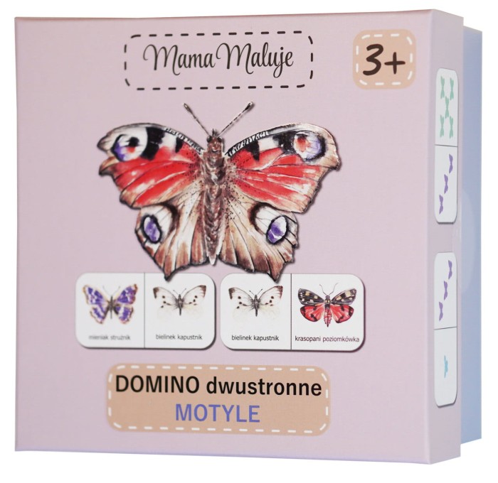 Gra dla dzieci Domino dwustronne Motyle przód