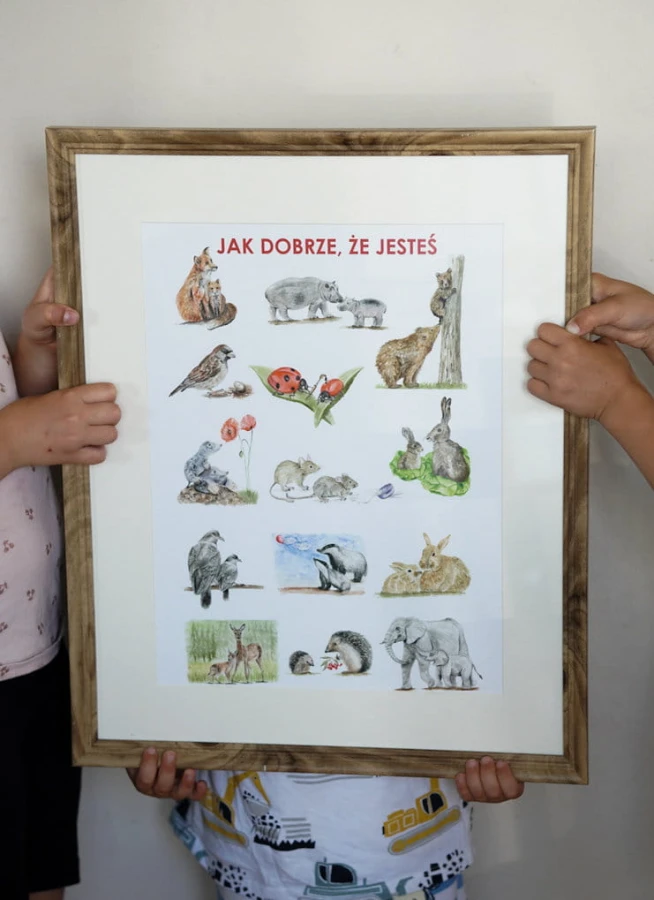 Plakat Jak dobrze, że jesteś A3 trzymany