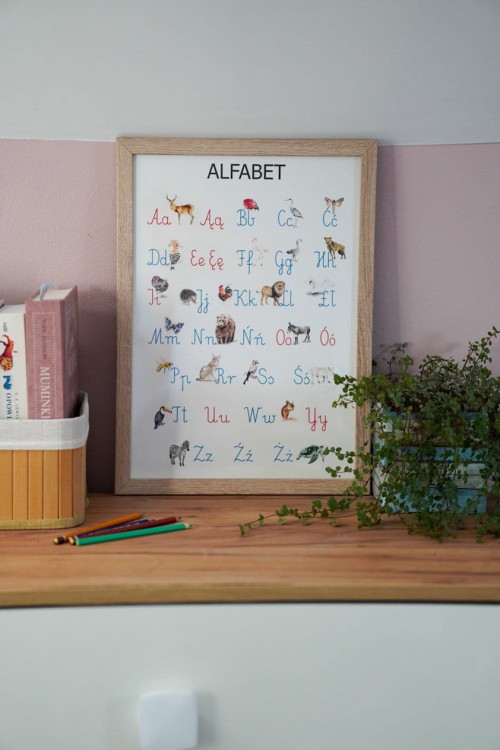 Plakat edukacyjny Alfabet w pokoju