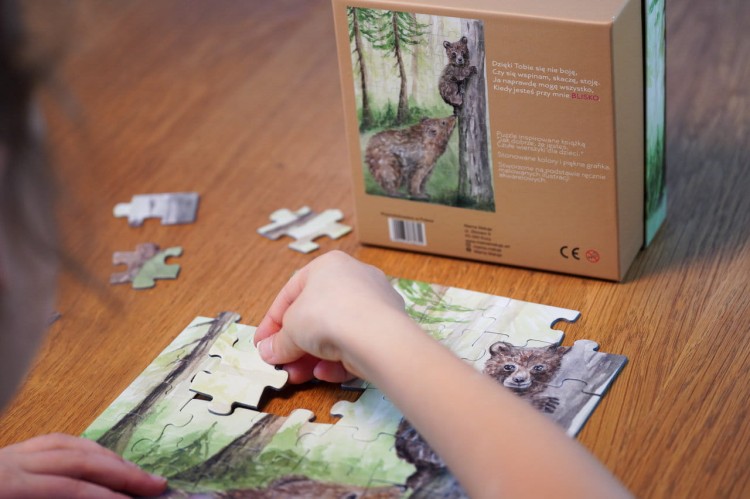Puzzle 60-elementowe Niedźwiedzie układanie