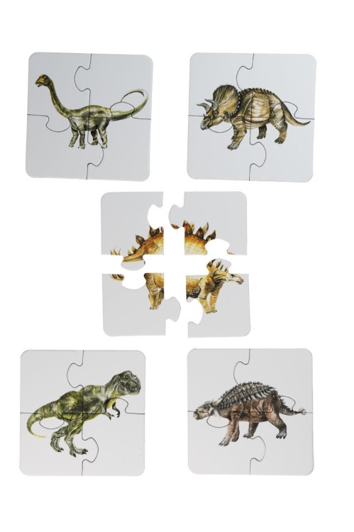 Puzzle 4-elementowe Dinozaury środek