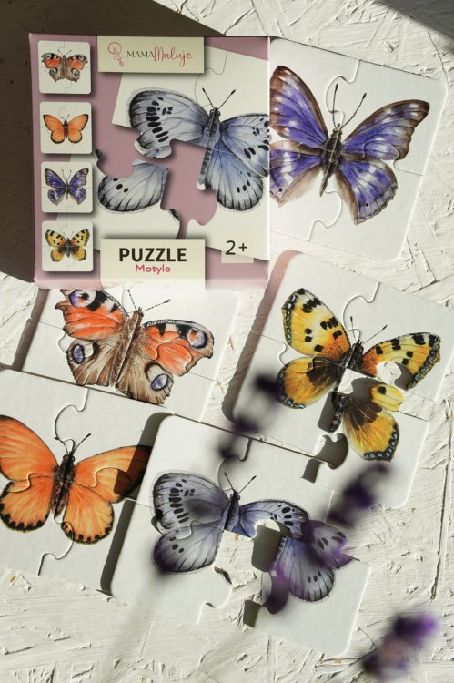 Puzzle 4-elementowe Motyle otwarte