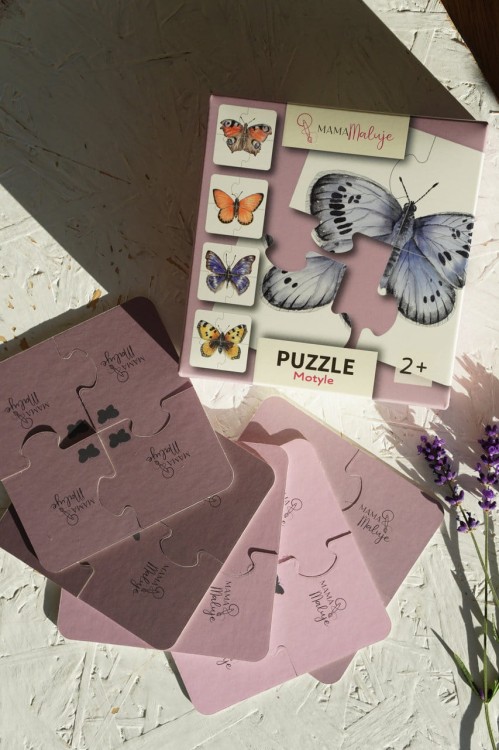Puzzle 4-elementowe Motyle tyły puzzli