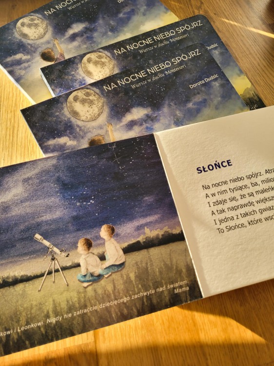Książka dla dzieci „Na nocne niebo spójrz” obserwatorzy