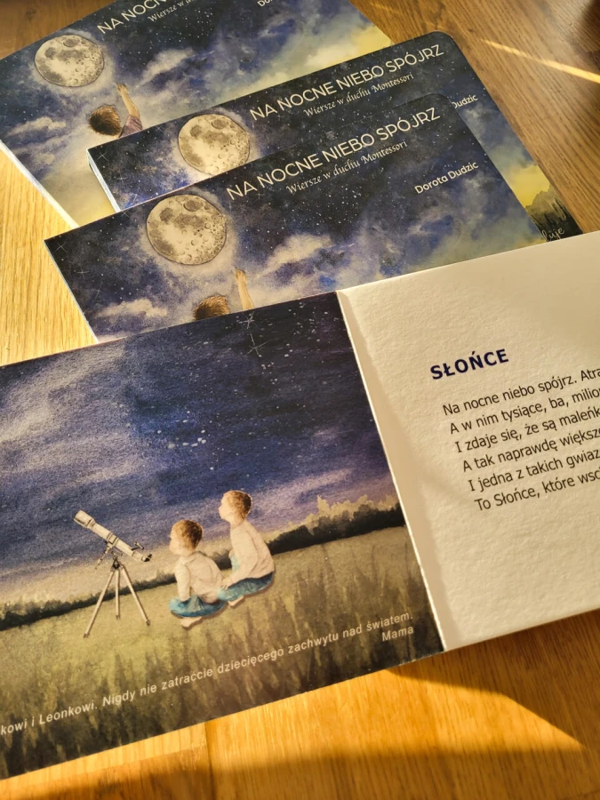 Książka dla dzieci „Na nocne niebo spójrz” obserwatorzy