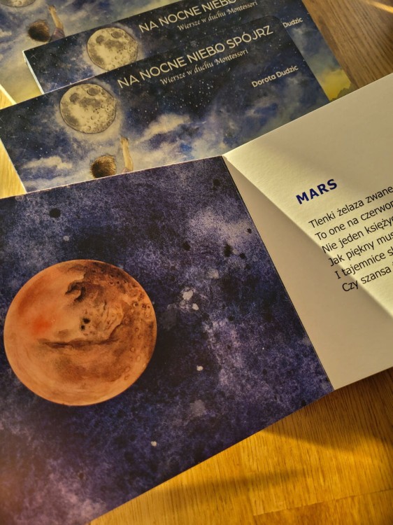 Książka dla dzieci „Na nocne niebo spójrz” Mars