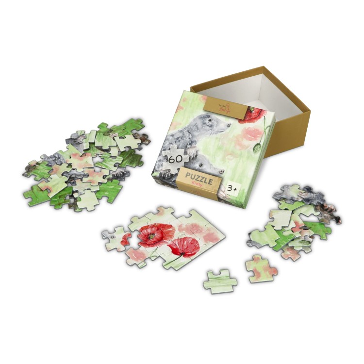 Puzzle 60-elementowe Krety środek