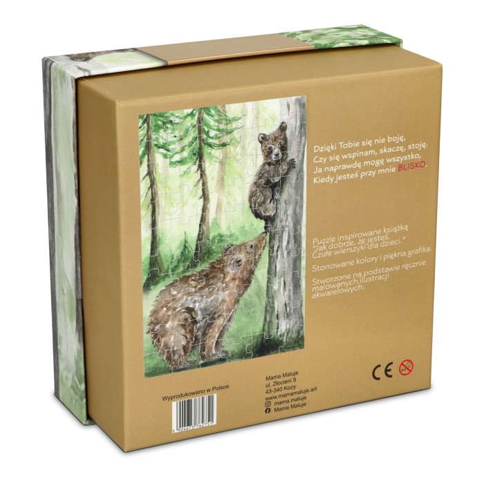Puzzle 60-elementowe Niedźwiedzie tył