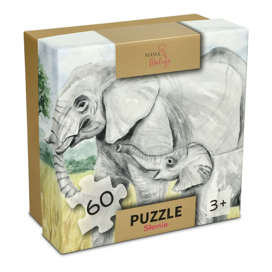 Puzzle 60-elementowe Słonie