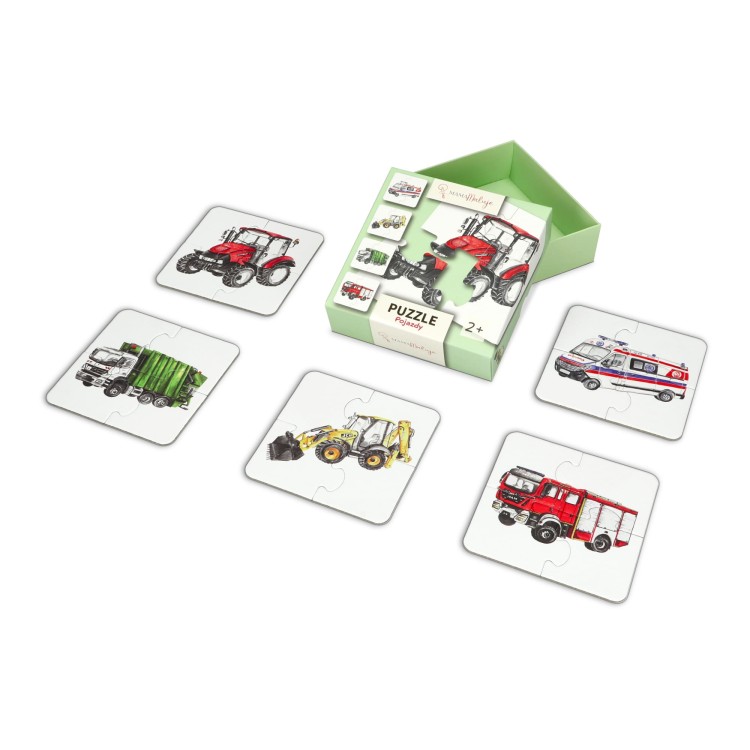 Puzzle 4-elementowe Pojazdy środek