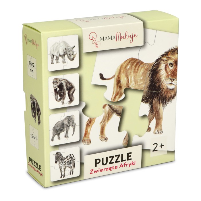 Puzzle 4-elementowe Zwierzęta Afryki