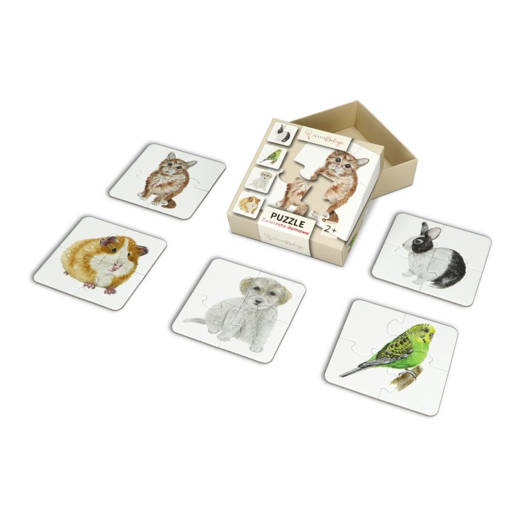 Puzzle 4-elementowe Zwierzęta domowe środek