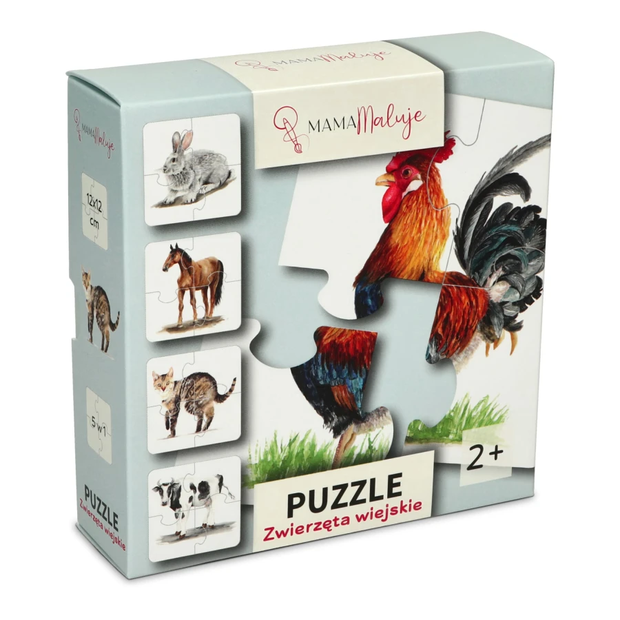 Puzzle 4-elementowe Zwierzęta wiejskie