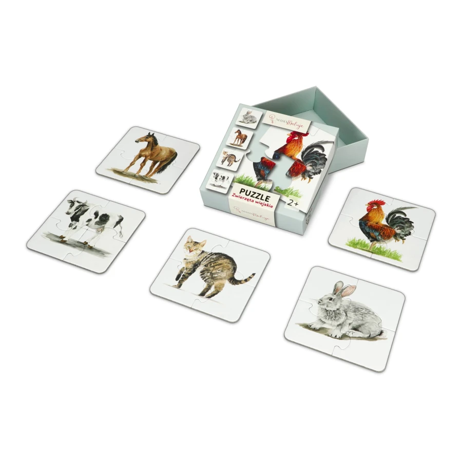 Puzzle 4-elementowe Zwierzęta wiejskie środek