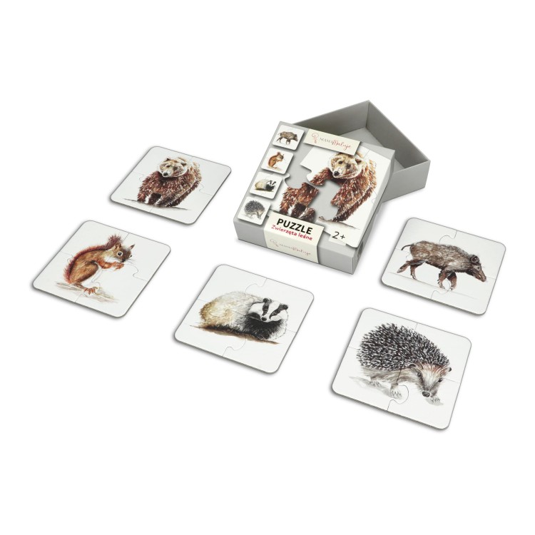Puzzle 4-elementowe Zwierzęta leśne środek