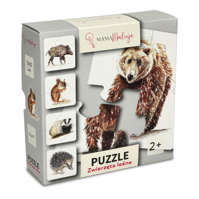 Puzzle 4-elementowe Zwierzęta leśne