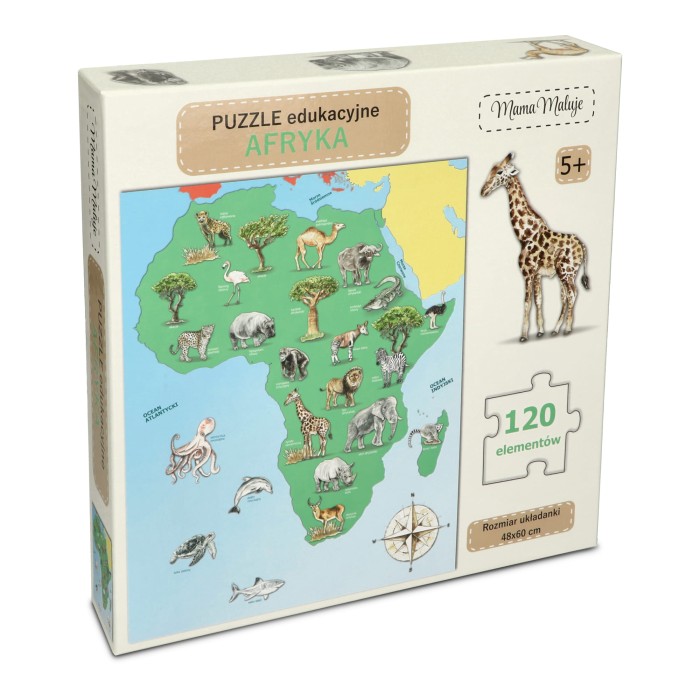 Puzzle edukacyjne Afryka 120 elementów