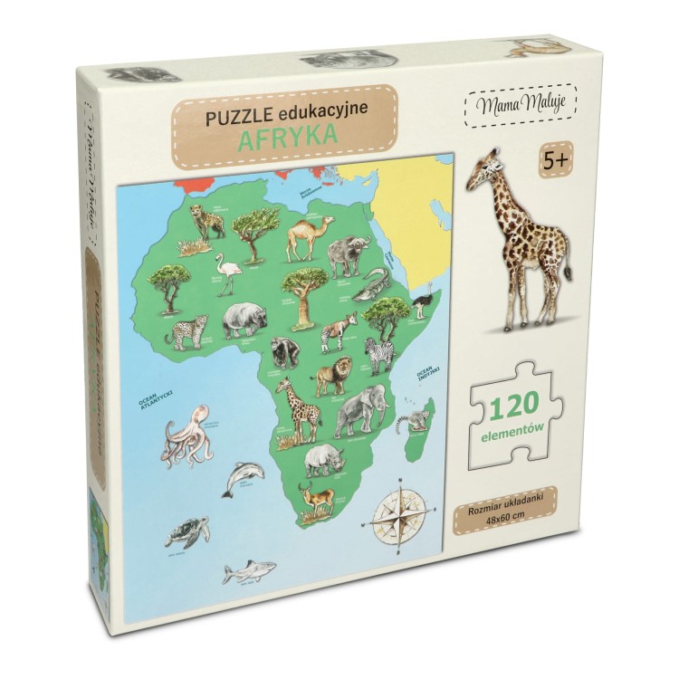 Puzzle edukacyjne Afryka 120 elementów