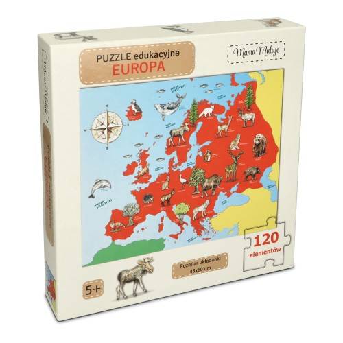 Puzzle edukacyjne Europa 120 elementów