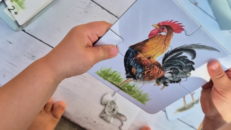 Puzzle 4-elementowe Zwierzęta wiejskie kogut